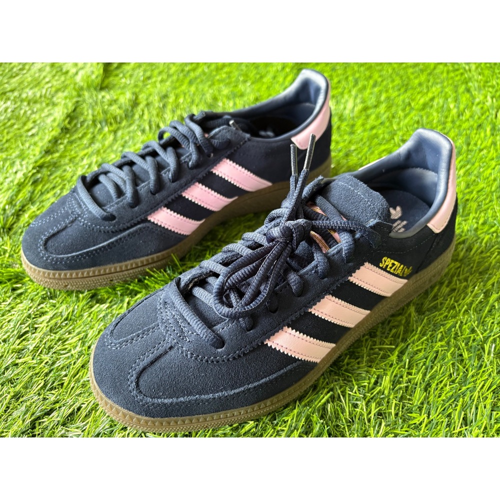 Adidas Handball Spezial Navy Clear Pink Gum Suede Sneakers JI2903 Womens 6